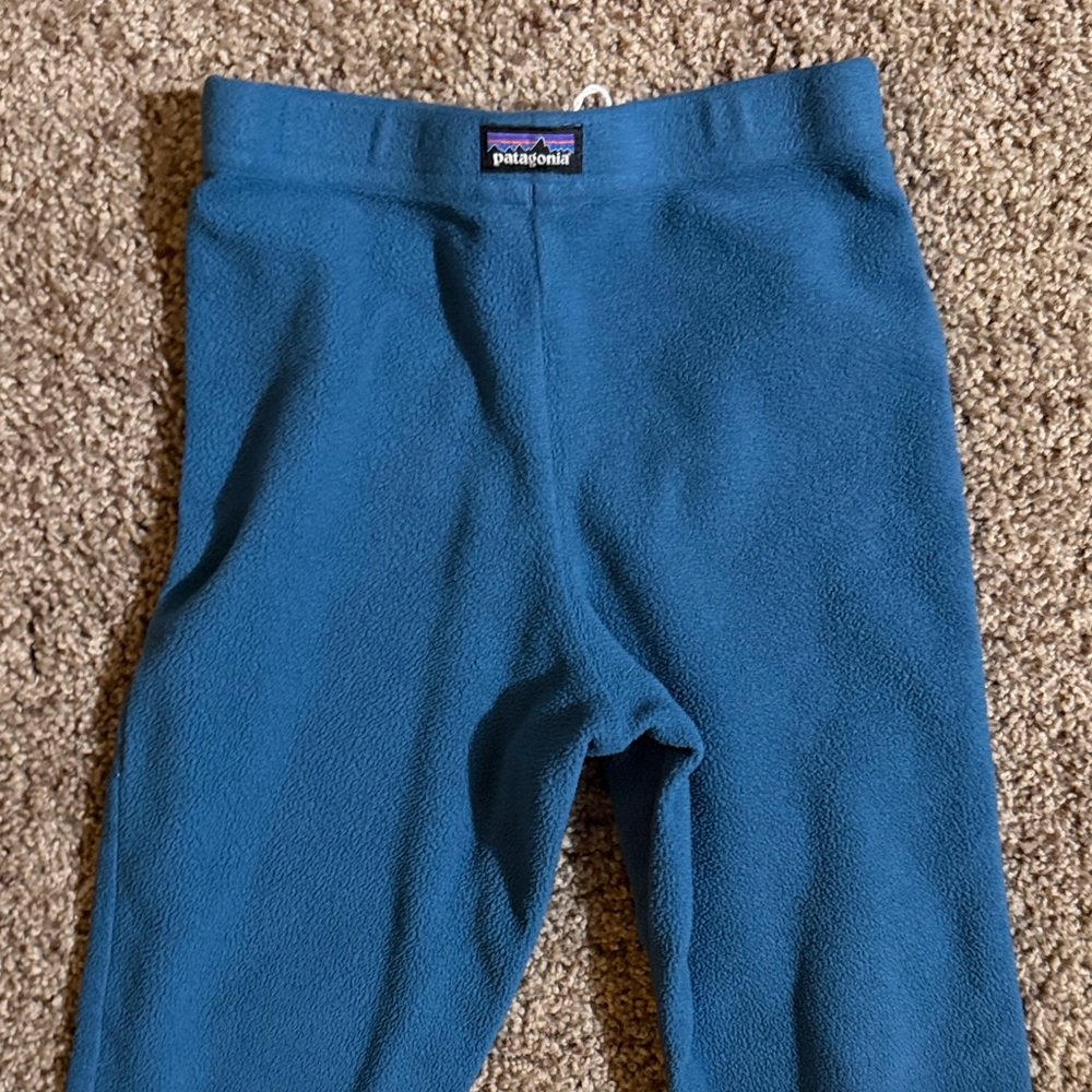 Patagonia Kids Blue Fleece Leggings 4t